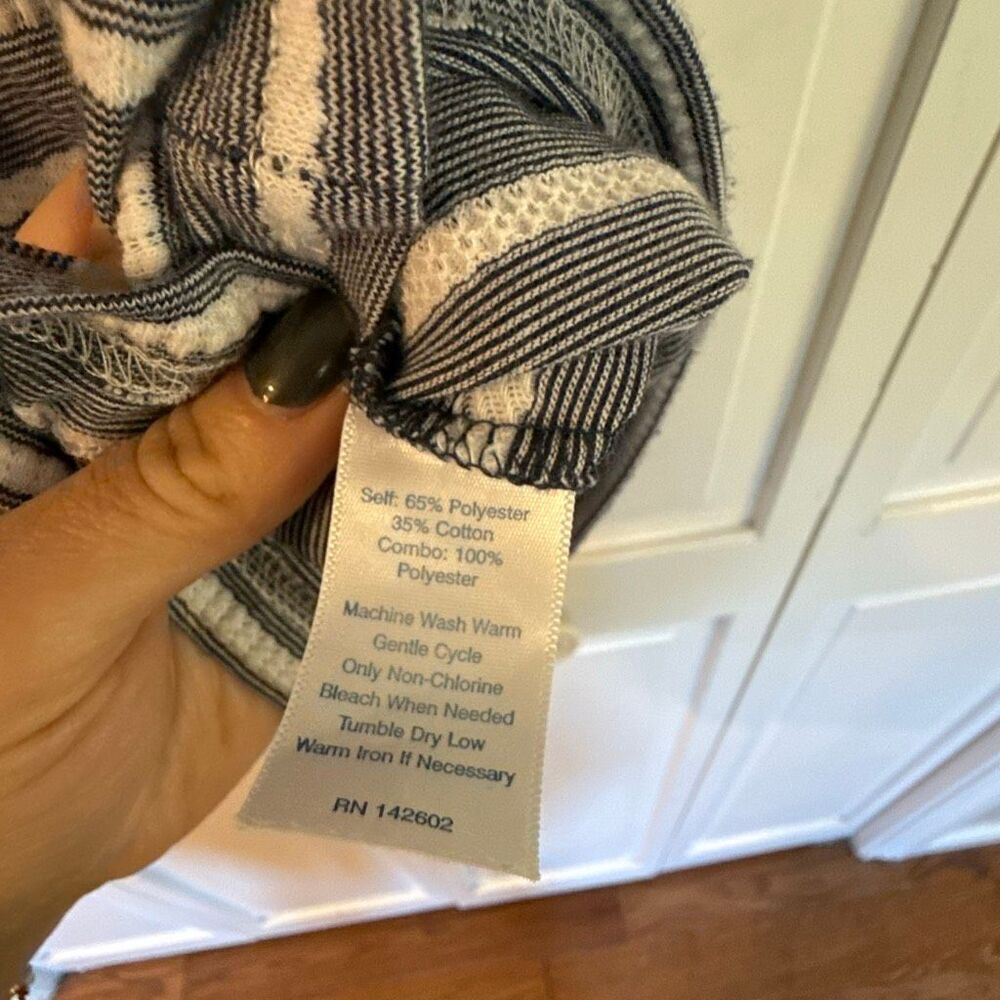 Sail to Sable grey and white striped crewneck shift nautical dress size xs - Picture 6 of 11